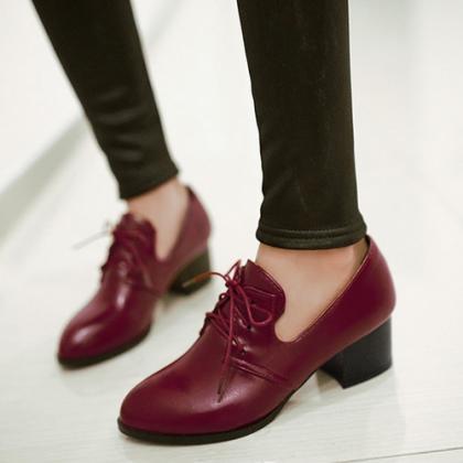 pointed toe lace up heels