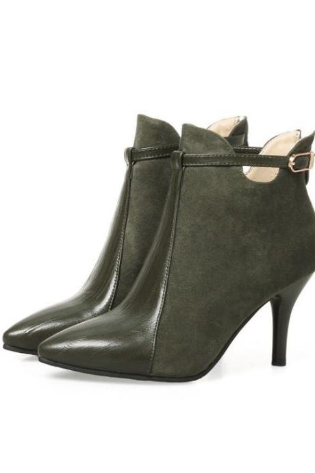 Pointed Toe Women's High Heeled Stiletto Heels Ankle Boots blb00
